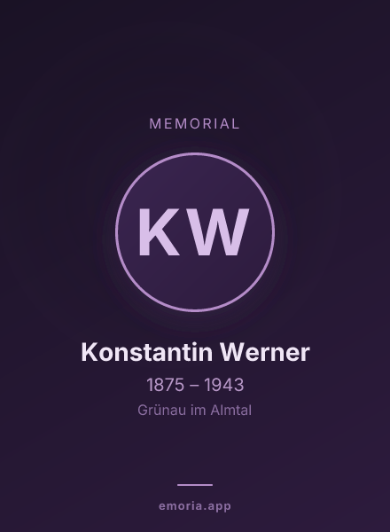 Memorial portrait of Konstantin Werner