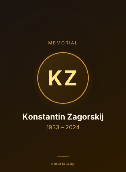 Memorial portrait of Konstantin Zagorskij