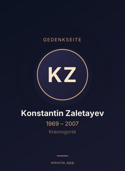 Gedenkportrait von Konstantin Zaletayev