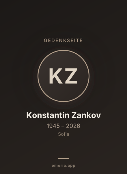 Gedenkportrait von Konstantin Zankov