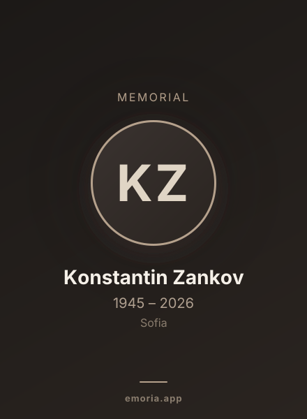 Memorial portrait of Konstantin Zankov