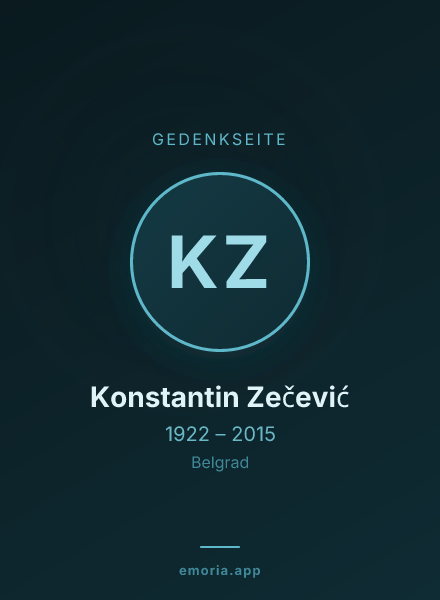 Gedenkportrait von Konstantin Zečević