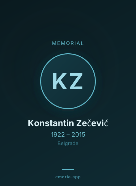 Memorial portrait of Konstantin Zečević