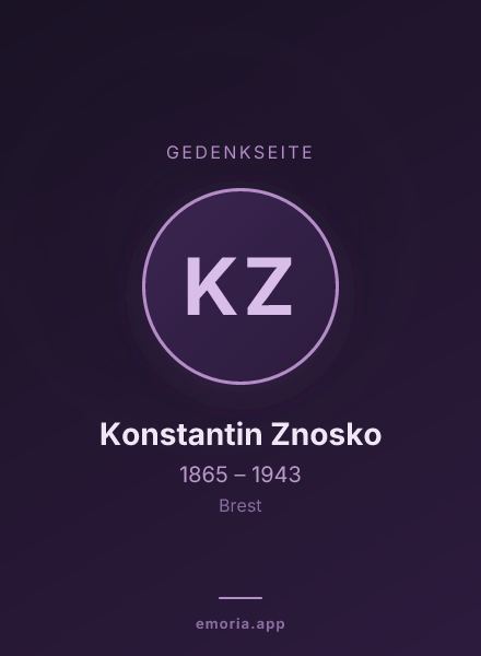 Gedenkportrait von Konstantin Znosko