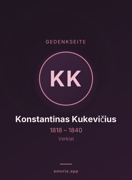 Gedenkportrait von Konstantinas Kukevičius