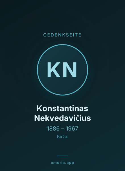 Gedenkportrait von Konstantinas Nekvedavičius