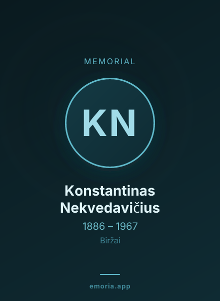 Memorial portrait of Konstantinas Nekvedavičius