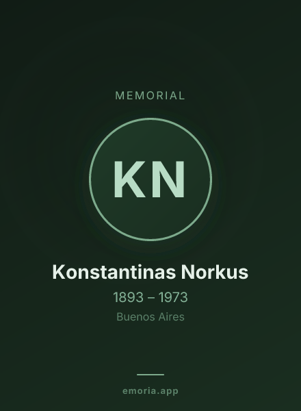 Memorial portrait of Konstantinas Norkus
