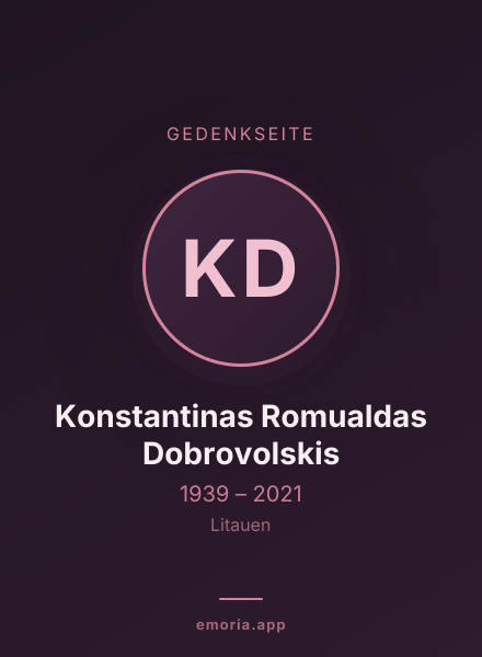 Gedenkportrait von Konstantinas Romualdas Dobrovolskis