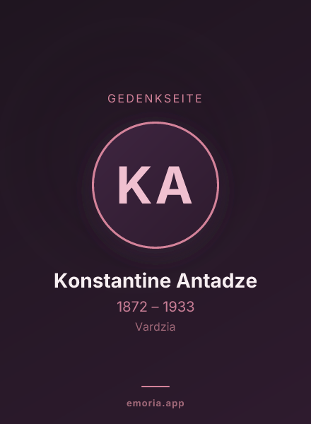 Gedenkportrait von Konstantine Antadze