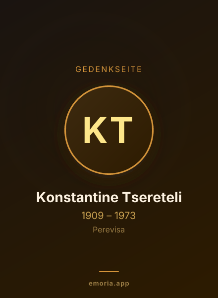 Gedenkportrait von Konstantine Tsereteli