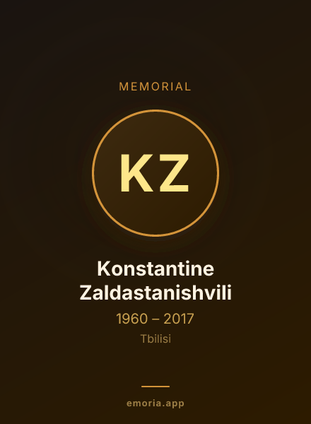 Memorial portrait of Konstantine Zaldastanishvili