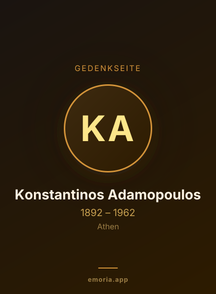 Gedenkportrait von Konstantinos Adamopoulos