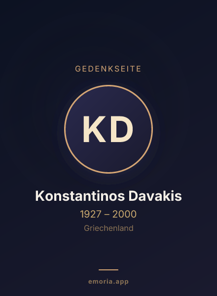 Gedenkportrait von Konstantinos Davakis