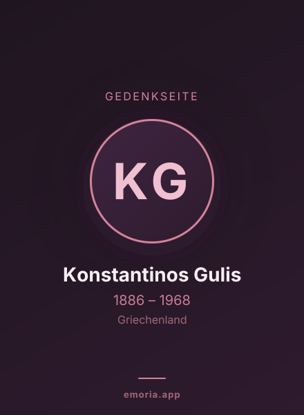 Gedenkportrait von Konstantinos Gulis