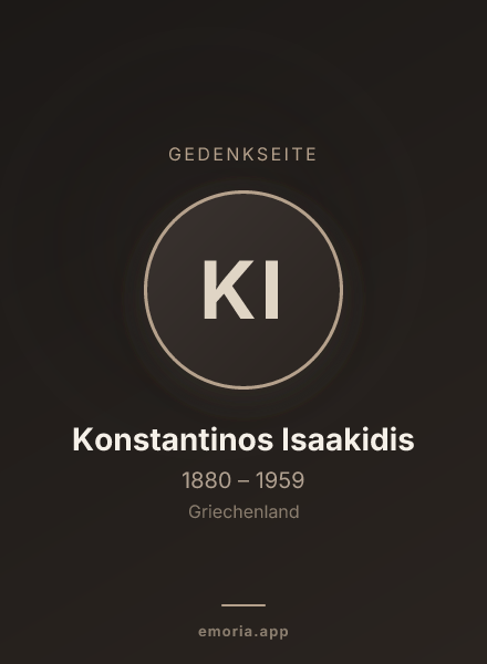 Gedenkportrait von Konstantinos Isaakidis