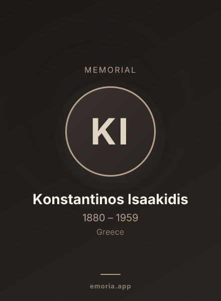 Memorial portrait of Konstantinos Isaakidis