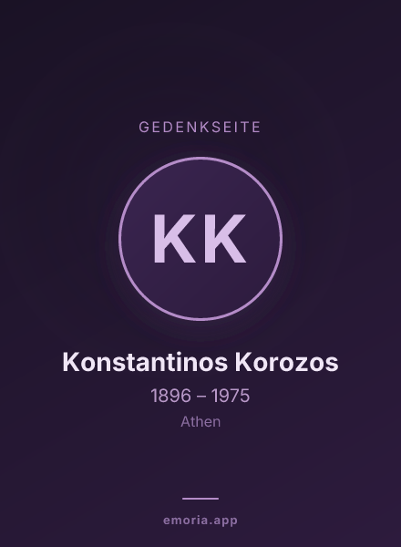 Gedenkportrait von Konstantinos Korozos