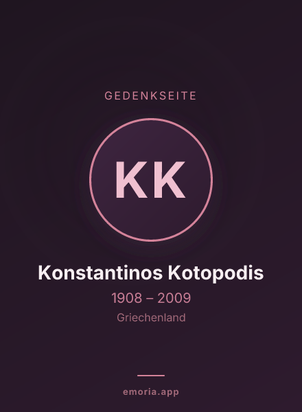 Gedenkportrait von Konstantinos Kotopodis