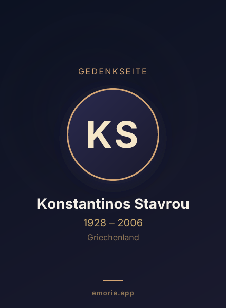 Gedenkportrait von Konstantinos Stavrou