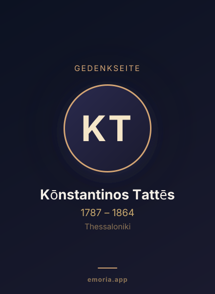 Gedenkportrait von Kōnstantinos Tattēs
