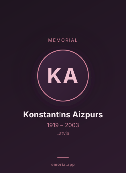 Memorial portrait of Konstantīns Aizpurs