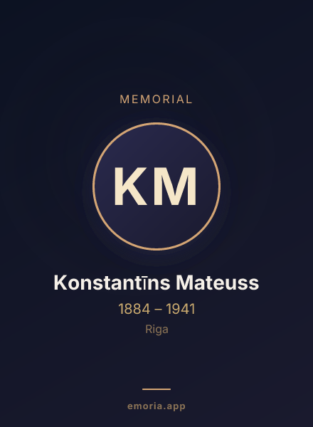 Memorial portrait of Konstantīns Mateuss