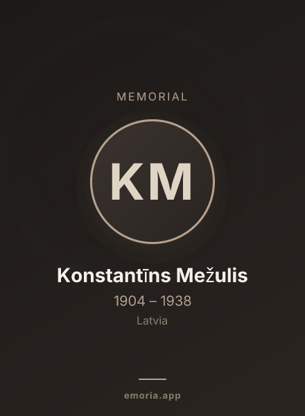 Memorial portrait of Konstantīns Mežulis