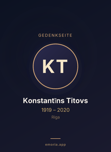 Gedenkportrait von Konstantīns Titovs