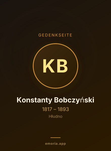 Gedenkportrait von Konstanty Bobczyński