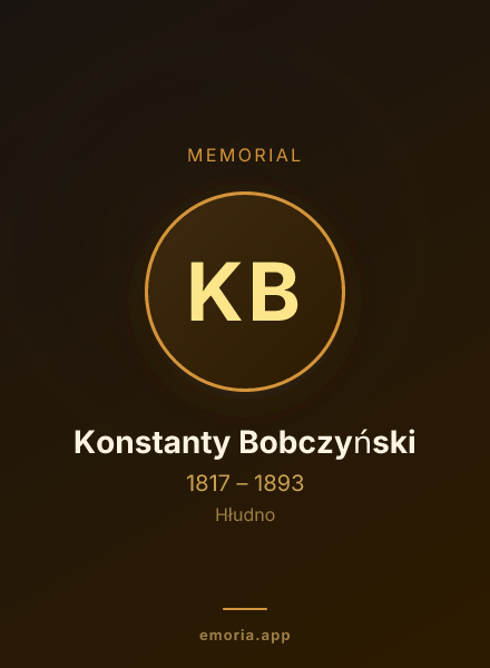 Memorial portrait of Konstanty Bobczyński