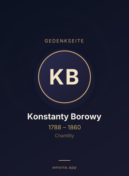 Gedenkportrait von Konstanty Borowy