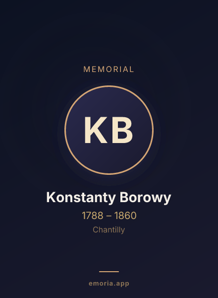 Memorial portrait of Konstanty Borowy
