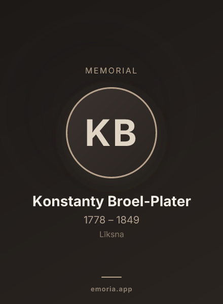 Memorial portrait of Konstanty Broel-Plater