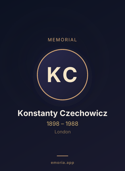 Memorial portrait of Konstanty Czechowicz