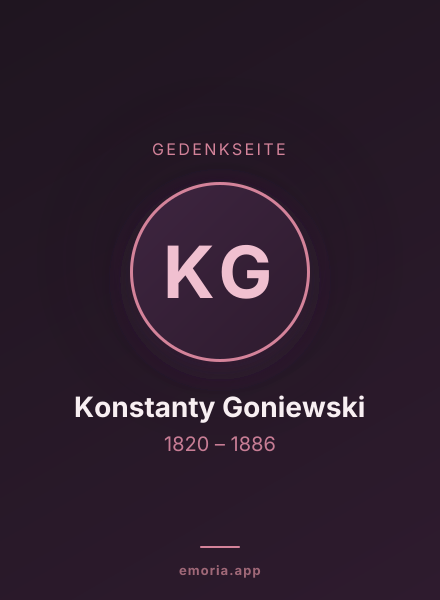Gedenkportrait von Konstanty Goniewski
