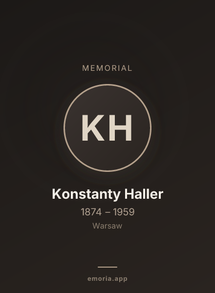 Memorial portrait of Konstanty Haller