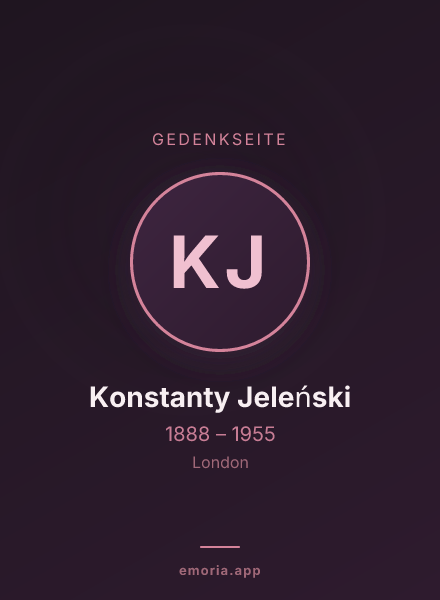 Gedenkportrait von Konstanty Jeleński