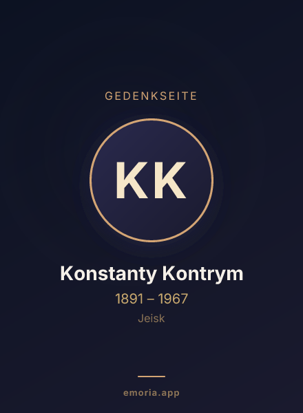 Gedenkportrait von Konstanty Kontrym