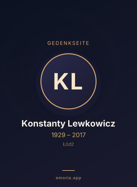 Gedenkportrait von Konstanty Lewkowicz
