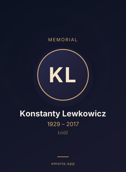 Memorial portrait of Konstanty Lewkowicz