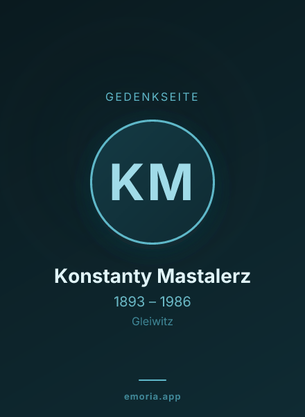 Gedenkportrait von Konstanty Mastalerz