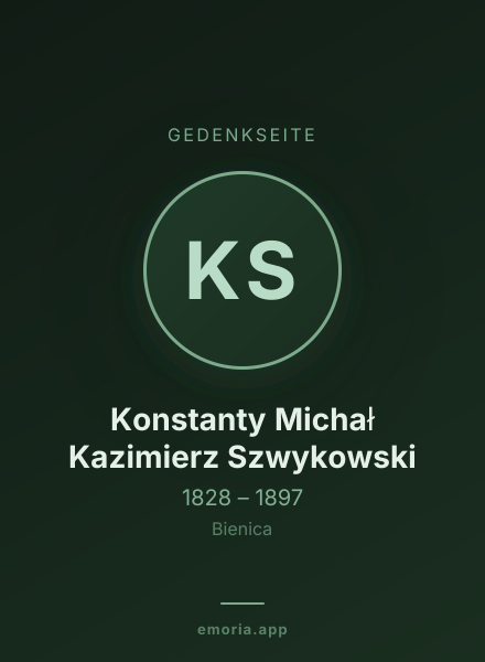 Gedenkportrait von Konstanty Michał Kazimierz Szwykowski