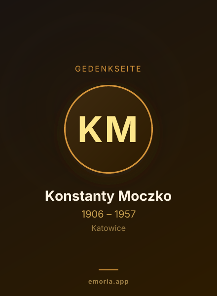 Gedenkportrait von Konstanty Moczko