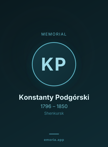 Memorial portrait of Konstanty Podgórski