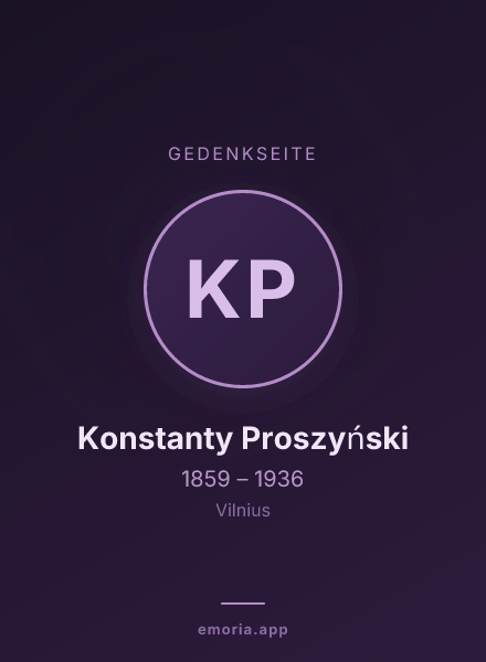 Gedenkportrait von Konstanty Proszyński