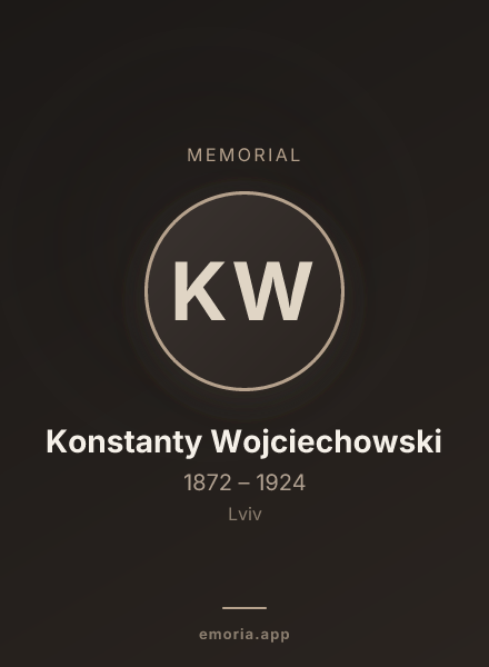 Memorial portrait of Konstanty Wojciechowski