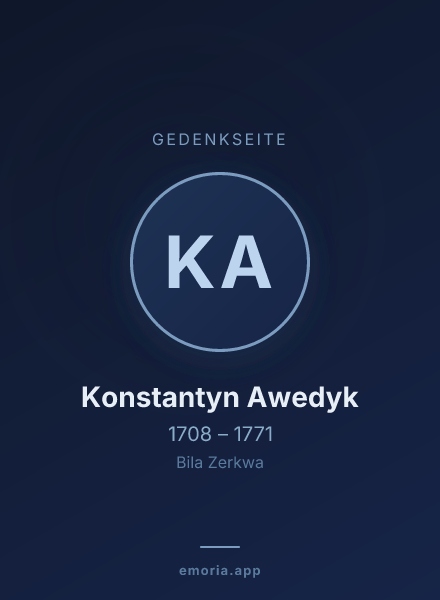 Gedenkportrait von Konstantyn Awedyk