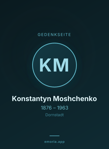Gedenkportrait von Konstantyn Moshchenko