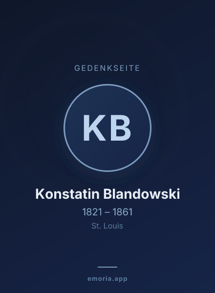Gedenkportrait von Konstatin Blandowski